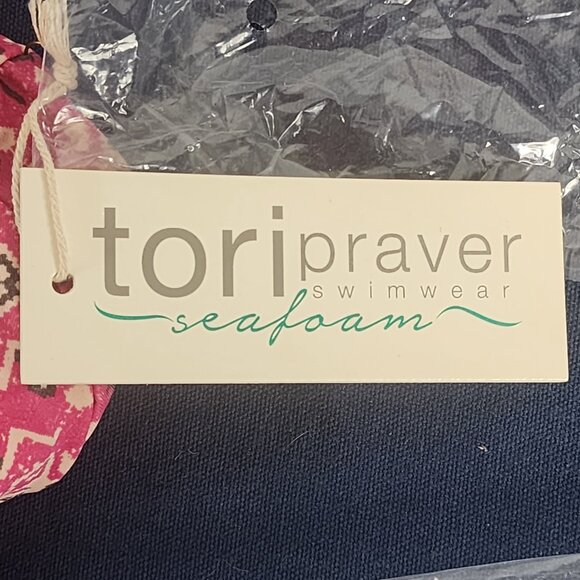 Tori Praver Swimwear Magenta Haze Lined Nylon Span Cheeky Bikini Bottom Size XL - Picture 12 of 16